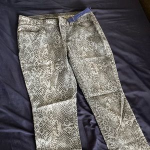 Faded Glory Mid-Rise Snake Skin Skinny Jeans